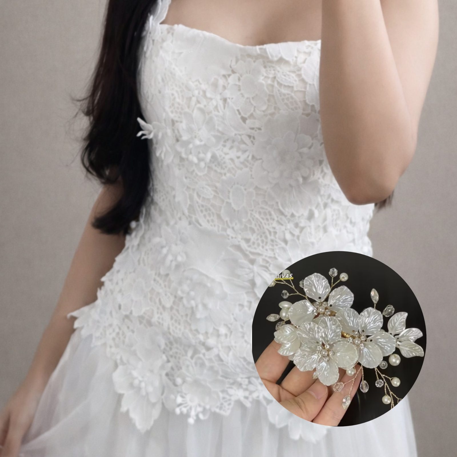 ✨ WHITE LACE GOWN — ELEGANT FOR EVERY MOMENT