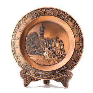 Souvenir Piring Tembaga Bali Handcrafted Copper Plate – Decorative & Wedding Souvenir