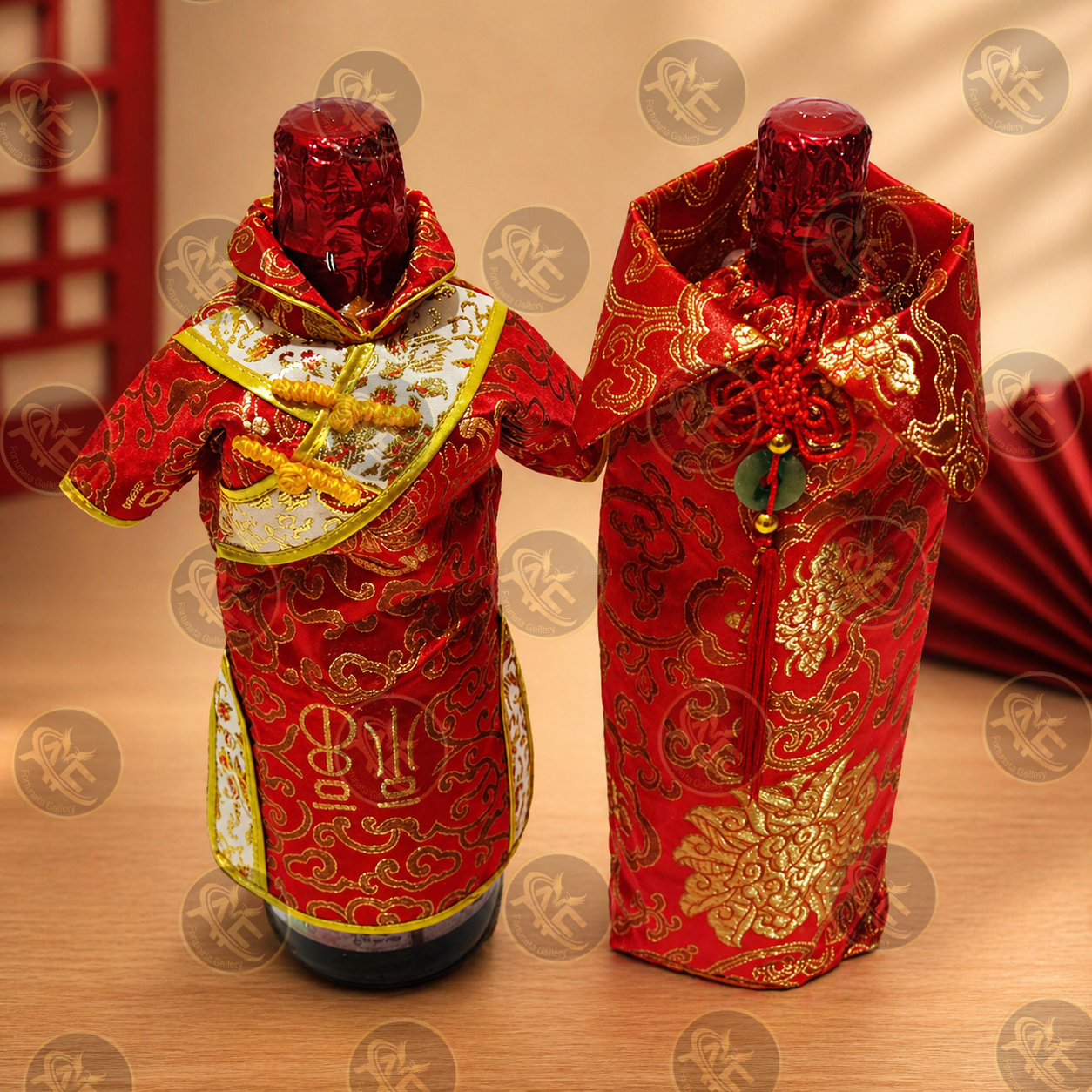 Elegant Bottle Cover Set for Sangjit & Tea Pai