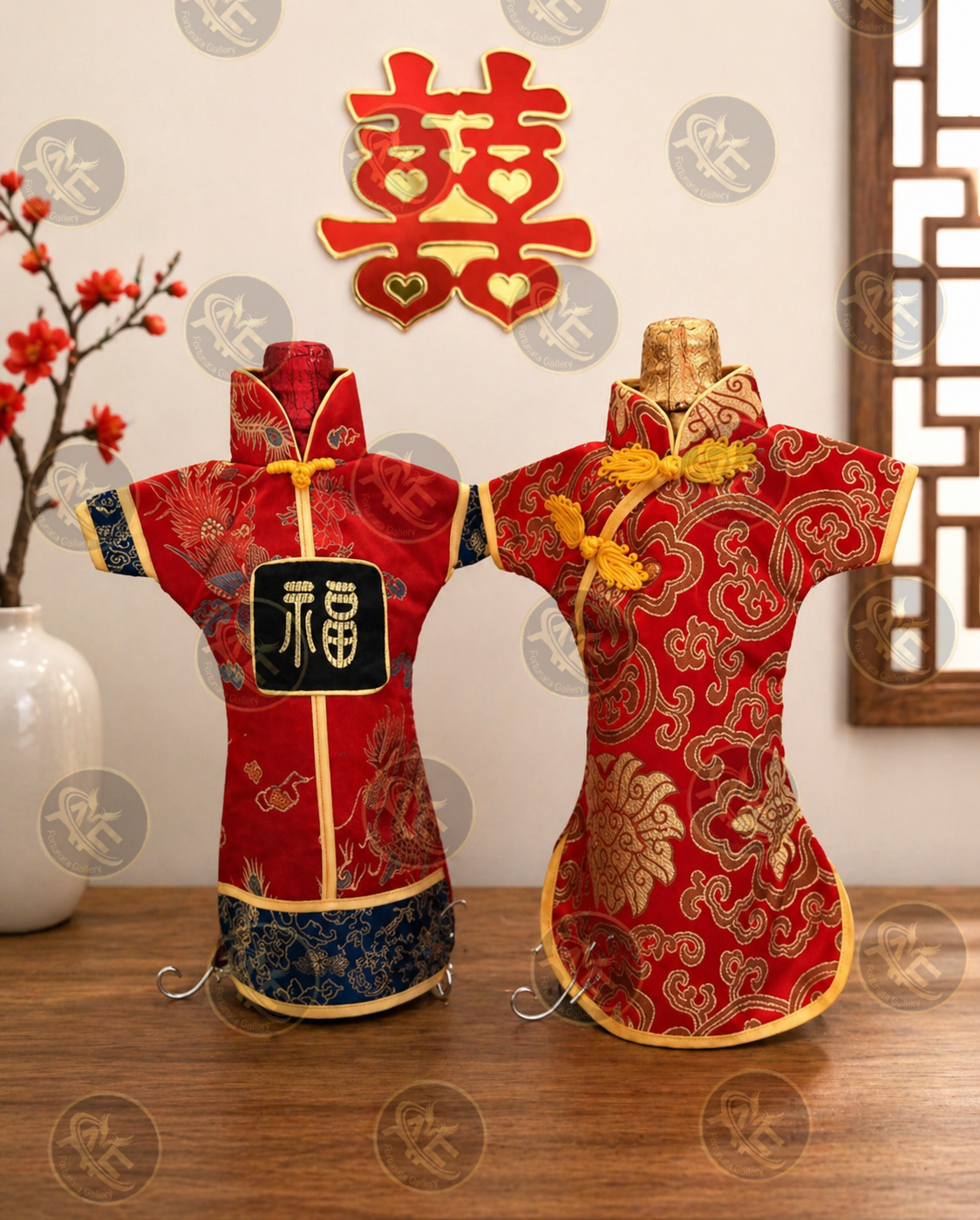 Elegant Bottle Cover Set for Sangjit & Tea Pai
