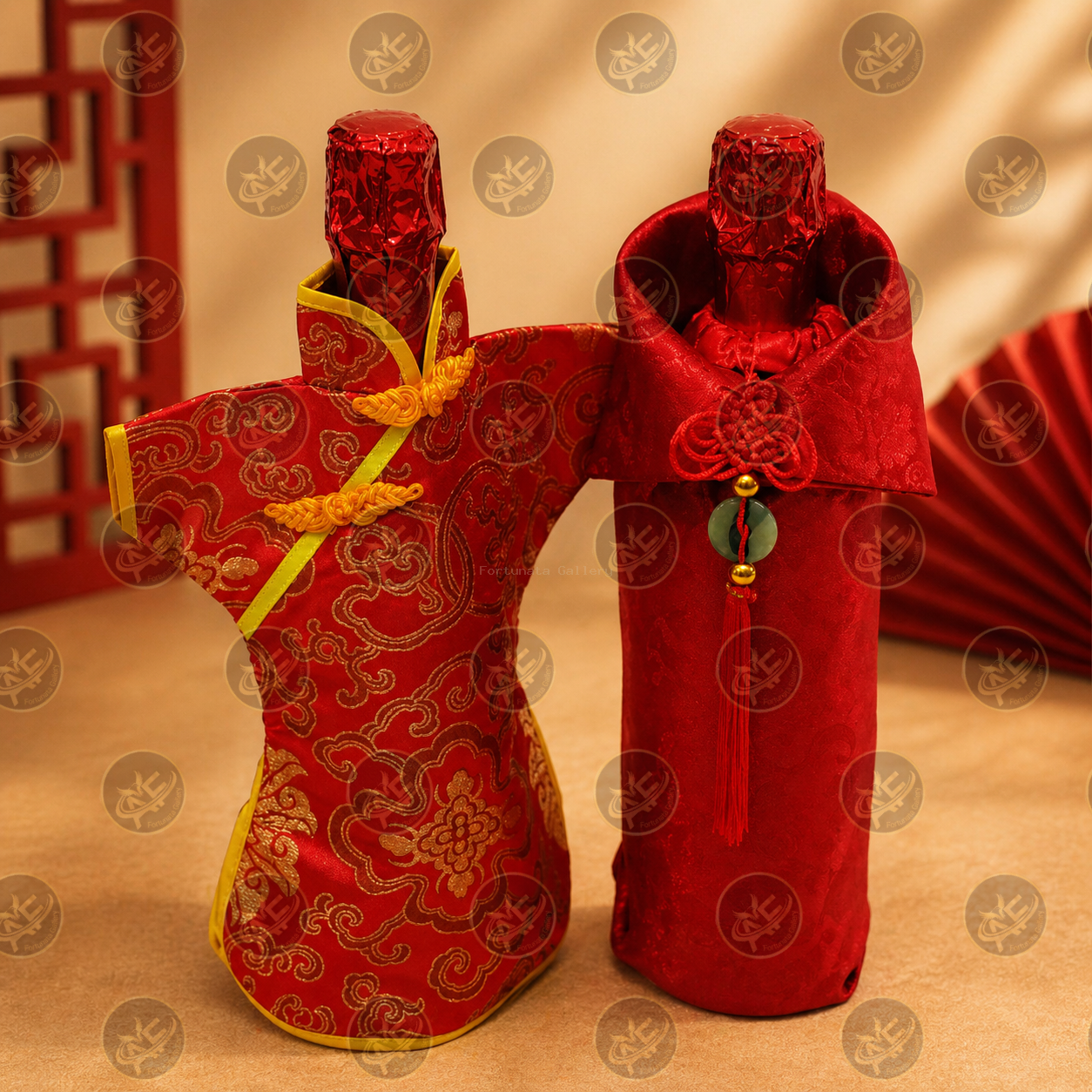 Elegant Bottle Cover Set for Sangjit & Tea Pai